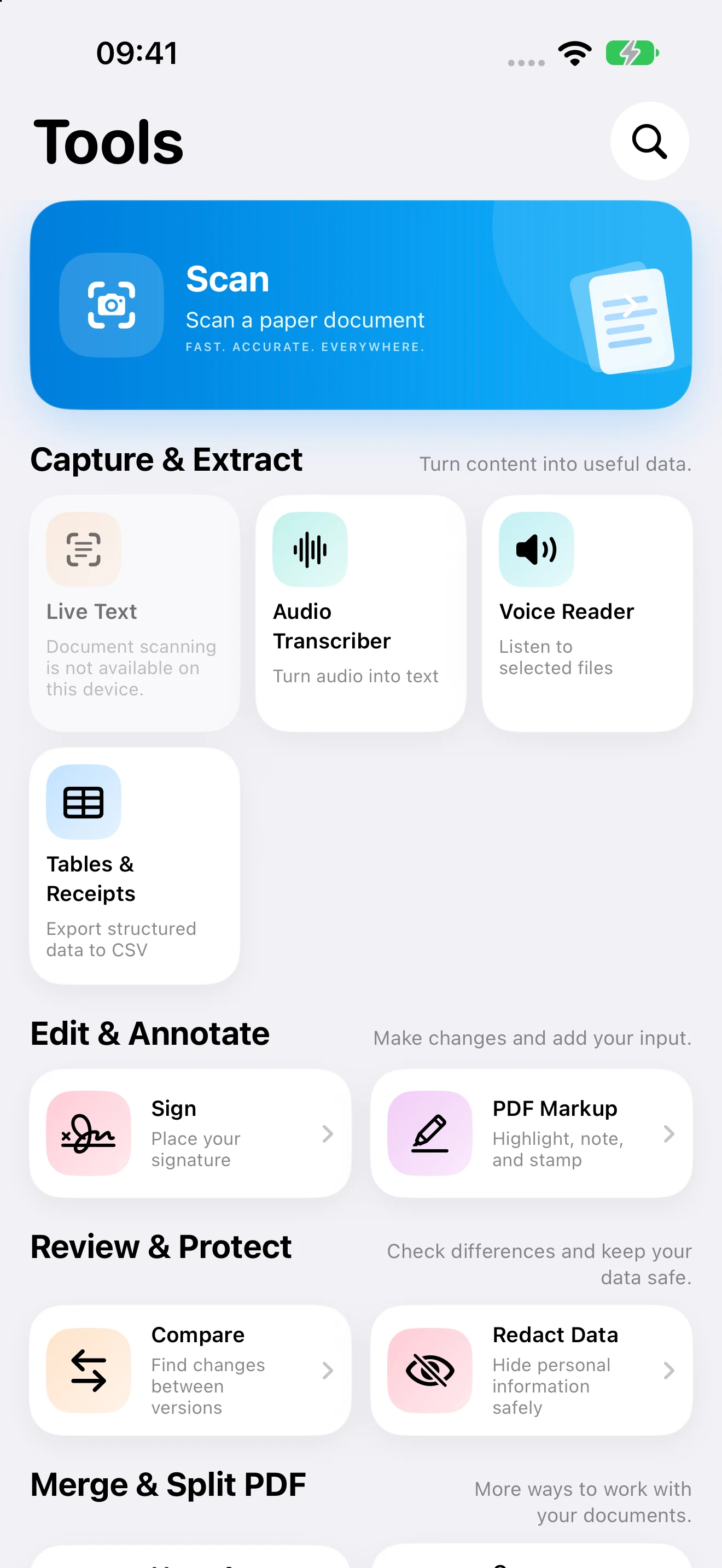 docmind tools current English interface