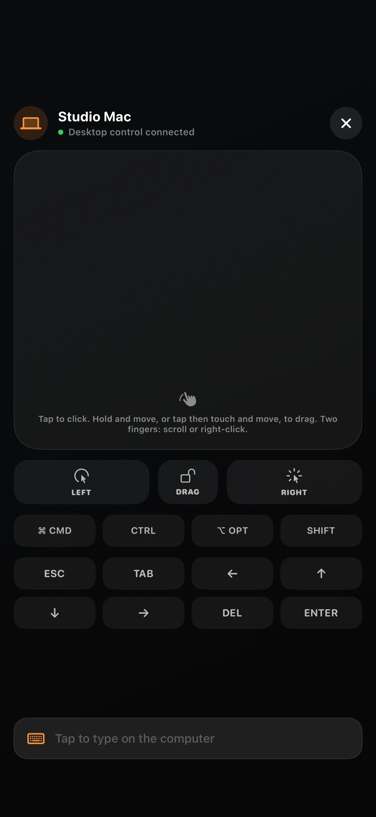 remote desktop current English interface