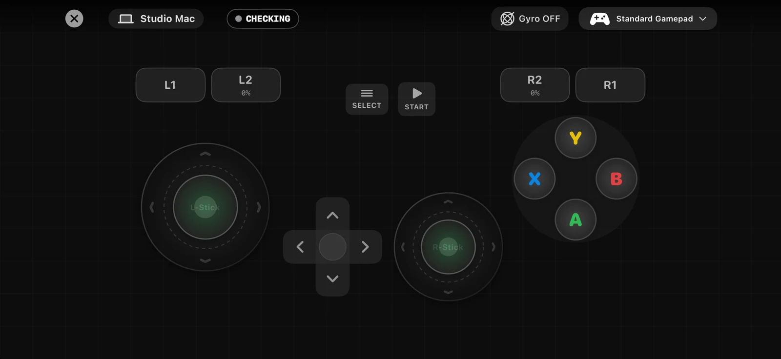 remote gamepad current English interface