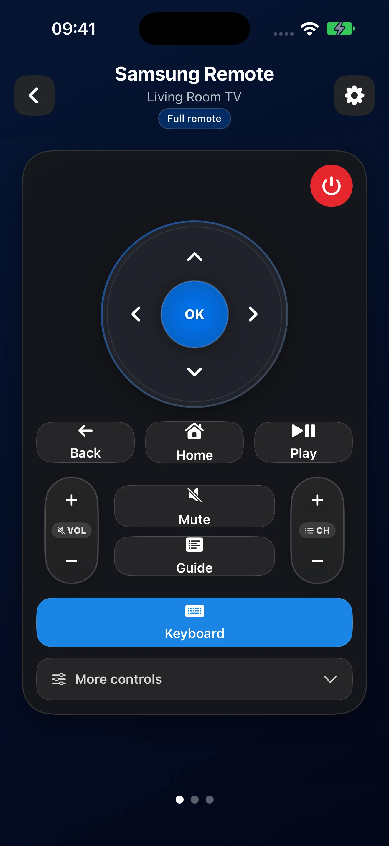 remote tv current English interface