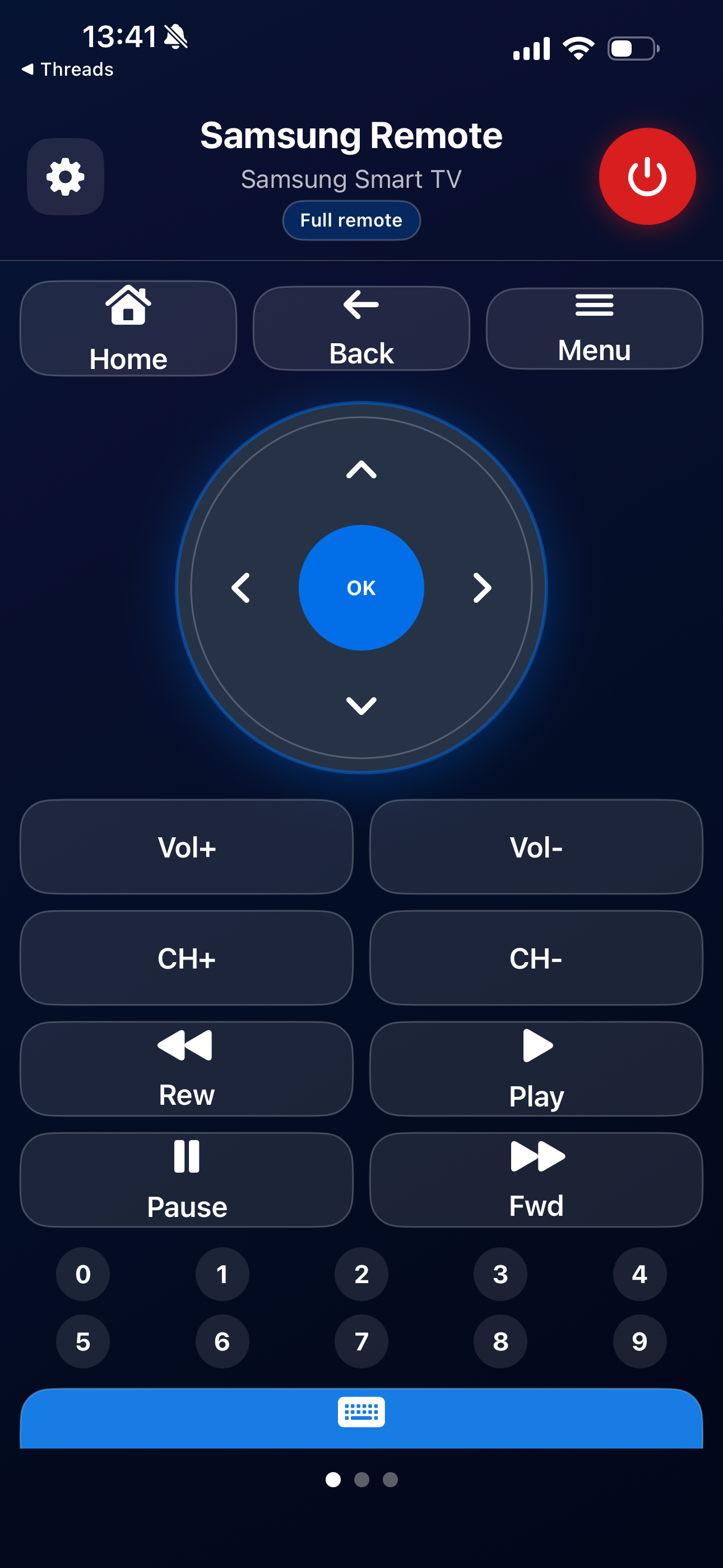 Universal Remote gesture and media controls